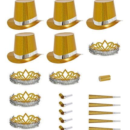 e-carnavalskleding-SYK Versierset Happy New Year goud