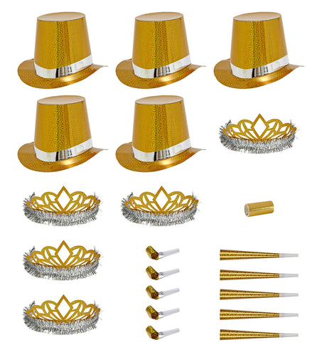 e-carnavalskleding-SYK Versierset Happy New Year goud