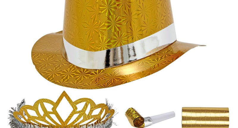 e-carnavalskleding-SYK Versierset Happy New Year goud