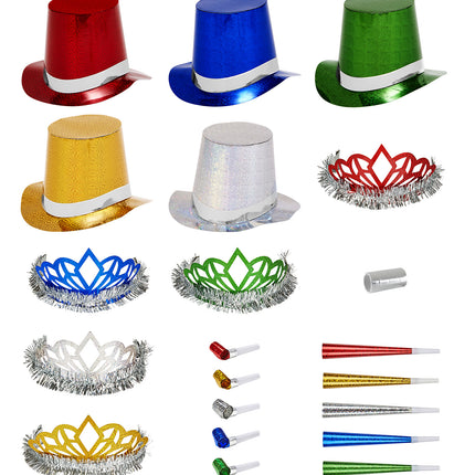 e-carnavalskleding-SYK Versierset Happy New Year meerkleurig