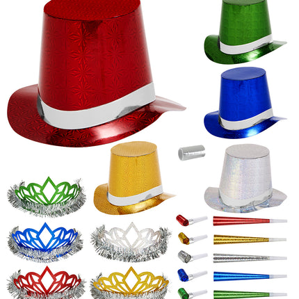 e-carnavalskleding-SYK Versierset Happy New Year meerkleurig
