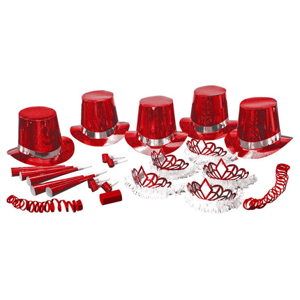 e-carnavalskleding-SYK Versierset Happy New Year rood