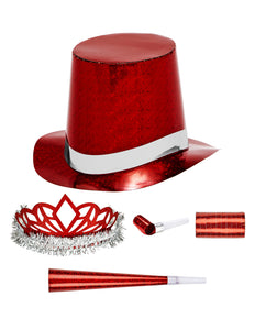 e-carnavalskleding-SYK Versierset Happy New Year rood