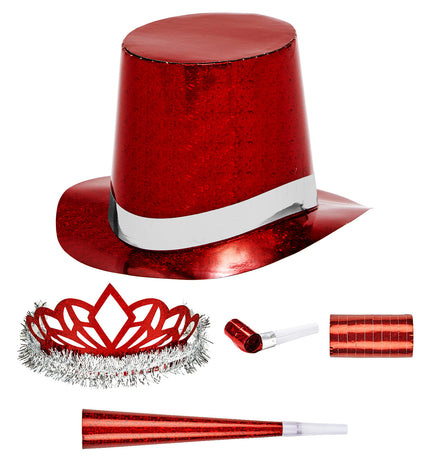 e-carnavalskleding-SYK Versierset Happy New Year rood