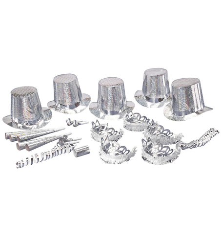 e-carnavalskleding-SYK Versierset Happy New Year zilver