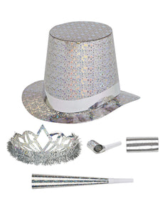 e-carnavalskleding-SYK Versierset Happy New Year zilver