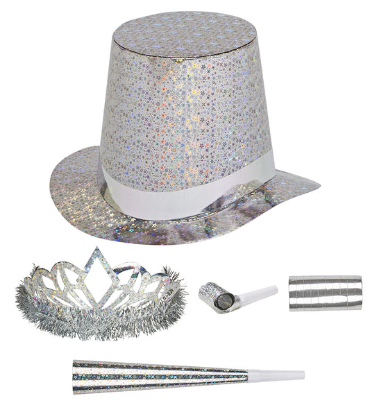 e-carnavalskleding-SYK Versierset Happy New Year zilver