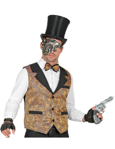 e-carnavalskleding-SYK Vest bruin vintage steampunk