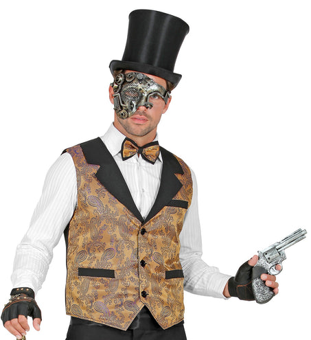 e-carnavalskleding-SYK Vest bruin vintage steampunk