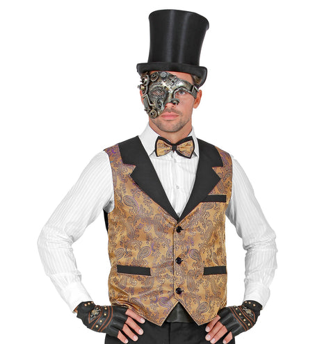 e-carnavalskleding-SYK Vest bruin vintage steampunk