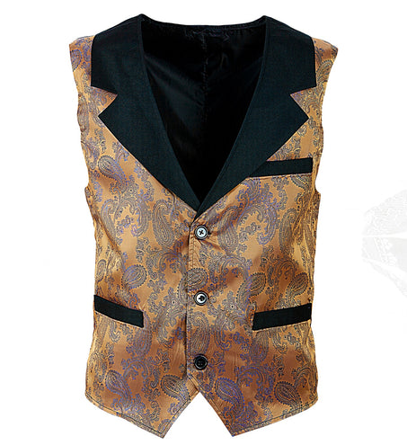 e-carnavalskleding-SYK Vest bruin vintage steampunk