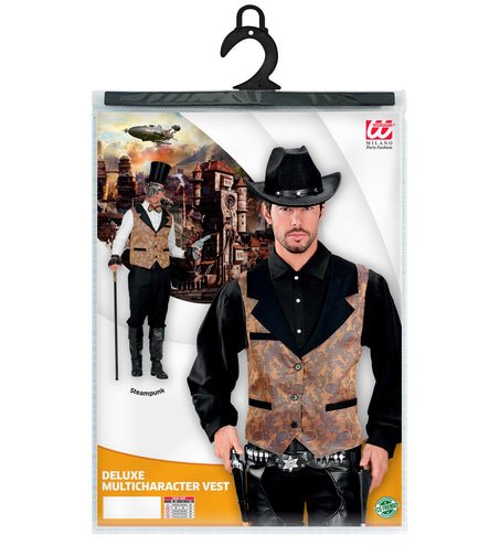 e-carnavalskleding-SYK Vest bruin vintage steampunk