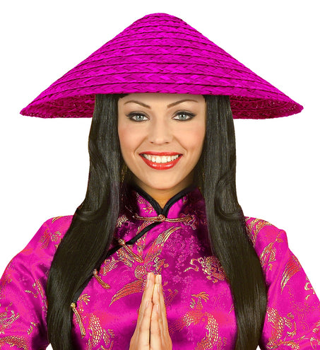 e-carnavalskleding-SYK Vietkong strohoed roze