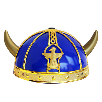 e-carnavalskleding-SYK Viking helm blauw
