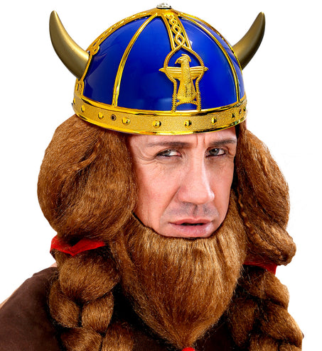e-carnavalskleding-SYK Viking helm blauw