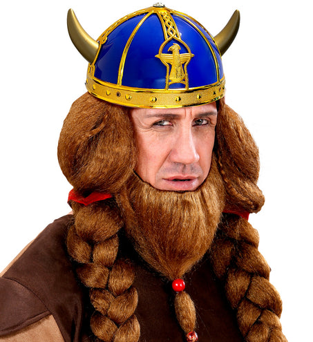 e-carnavalskleding-SYK Viking helm blauw