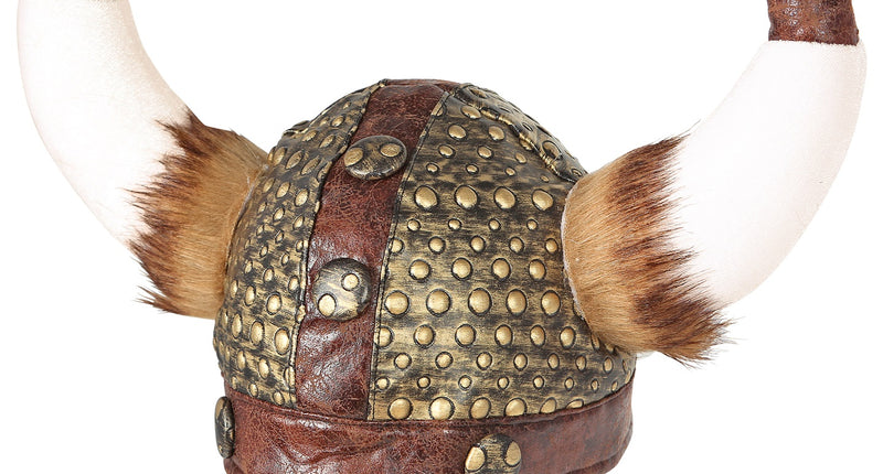 e-carnavalskleding-SYK Viking helm met hoorns van vacht