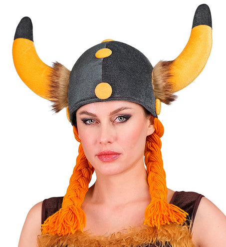 e-carnavalskleding-SYK Viking helm met vlechten