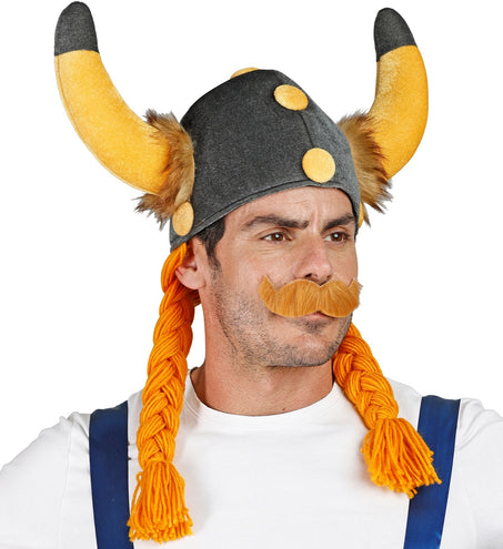 e-carnavalskleding-SYK Viking helm met vlechten