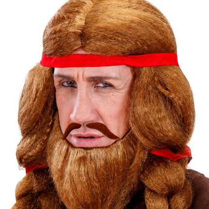 e-carnavalskleding-SYK Viking snor rood