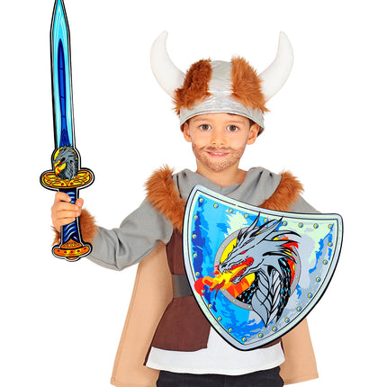 e-carnavalskleding-SYK Viking zwaard met schild kinderen