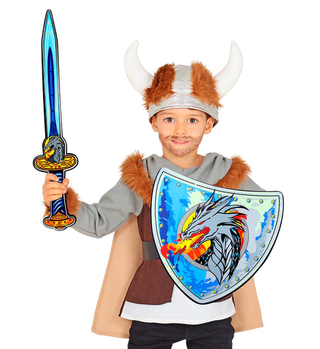 e-carnavalskleding-SYK Viking zwaard met schild kinderen