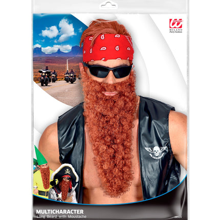 e-carnavalskleding-SYK vikingbaard met snor bruin