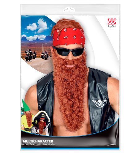 e-carnavalskleding-SYK vikingbaard met snor bruin