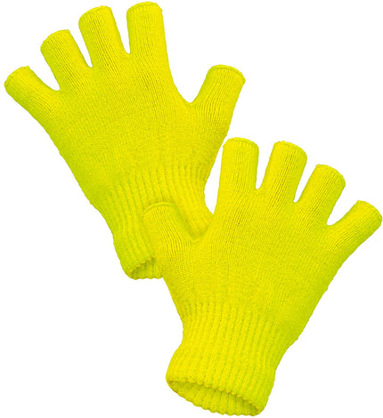 e-carnavalskleding-SYK Vingerloze handschoenen neon geel