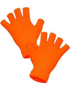 e-carnavalskleding-SYK Vingerloze handschoenen neon oranje