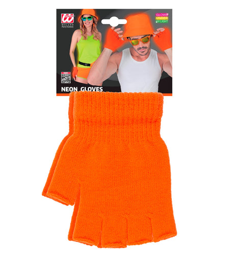 e-carnavalskleding-SYK Vingerloze handschoenen neon oranje