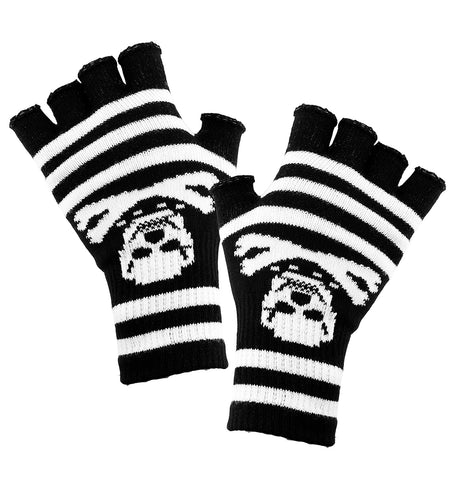 e-carnavalskleding-SYK Vingerloze handschoenen skelet piraat