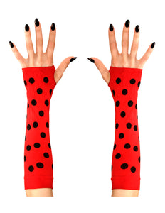 e-carnavalskleding-SYK Vingerloze lieveheersbeestjes handschoenen