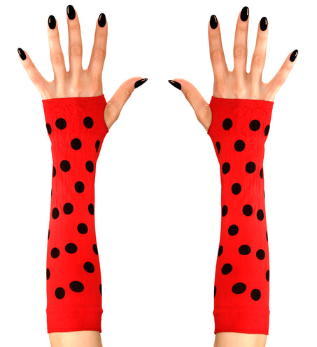 e-carnavalskleding-SYK Vingerloze lieveheersbeestjes handschoenen