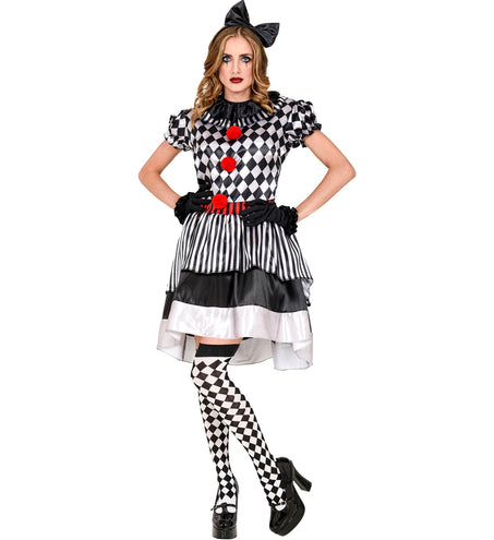 e-carnavalskleding-SYK Vintage clowns jurkje dames