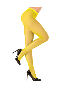 e-carnavalskleding-SYK Visnet panty neon geel