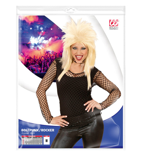 e-carnavalskleding-SYK Visnet shirt zwart dames