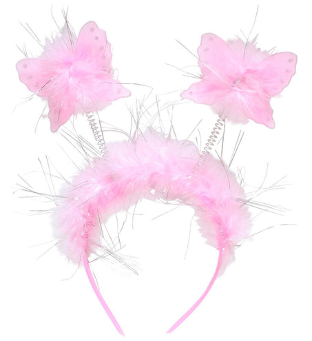 e-carnavalskleding-SYK Vlinder diadeem roze