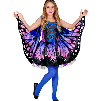 e-carnavalskleding-SYK Vlinder kostuum kinderen blauw paars