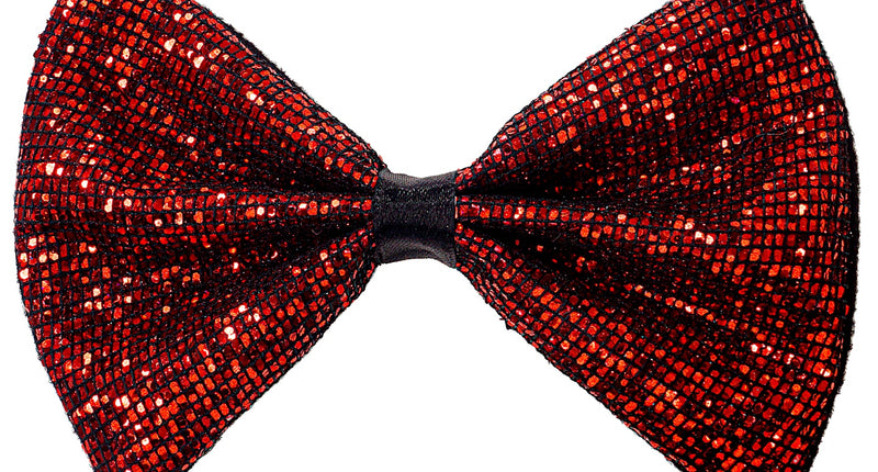 e-carnavalskleding-SYK Vlinderdas glitter Sheldon rood