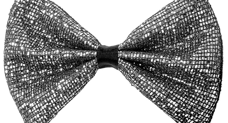 e-carnavalskleding-SYK Vlinderdas glitter Sheldon zilver