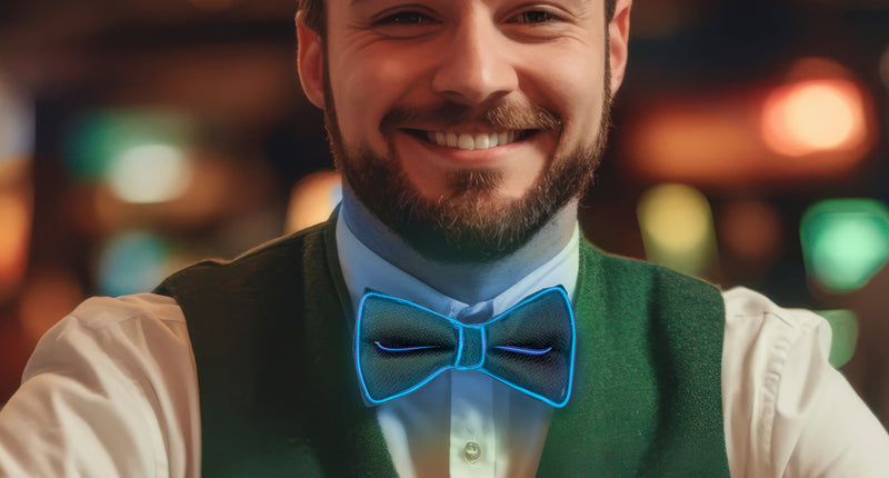e-carnavalskleding-SYK Vlinderdas met licht blauw