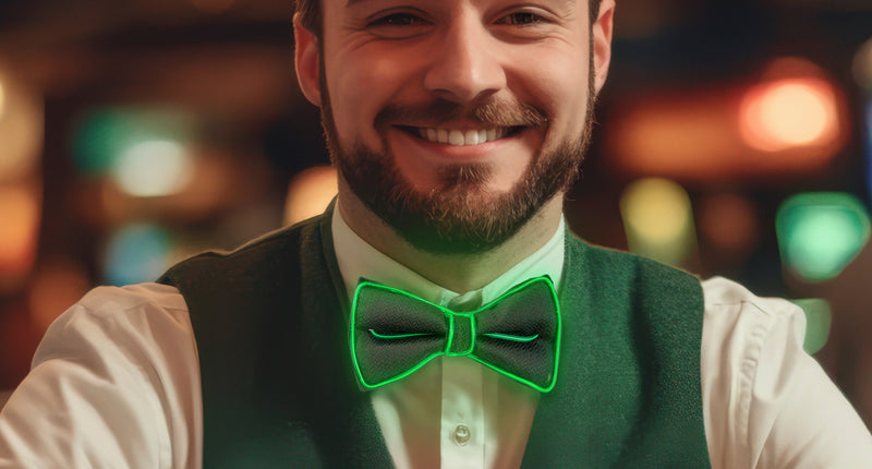 e-carnavalskleding-SYK Vlinderdas met licht groen