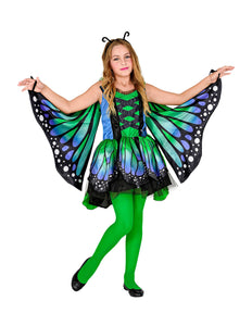 e-carnavalskleding-SYK Vlinderpak blauw groen kind