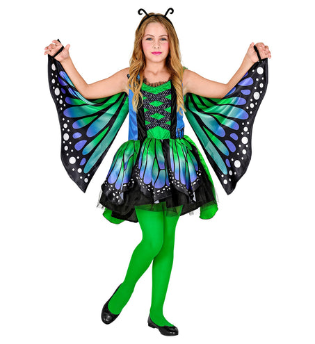 e-carnavalskleding-SYK Vlinderpak blauw groen kind