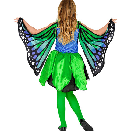 e-carnavalskleding-SYK Vlinderpak blauw groen kind