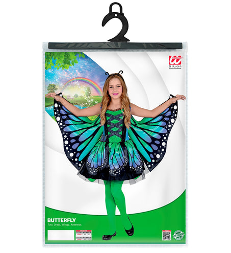 e-carnavalskleding-SYK Vlinderpak blauw groen kind