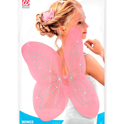 e-carnavalskleding-SYK Vlindervleugels glitter roze kinderen