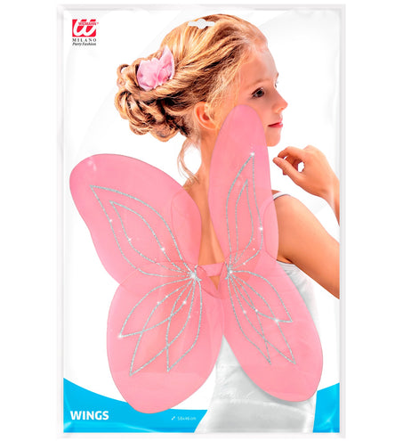 e-carnavalskleding-SYK Vlindervleugels glitter roze kinderen
