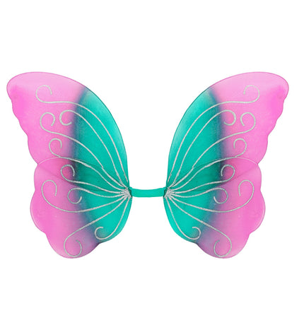 e-carnavalskleding-SYK Vlindervleugels glitter roze/groen